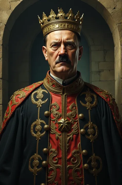 Create me an image of medieval Adolf Hitler 
