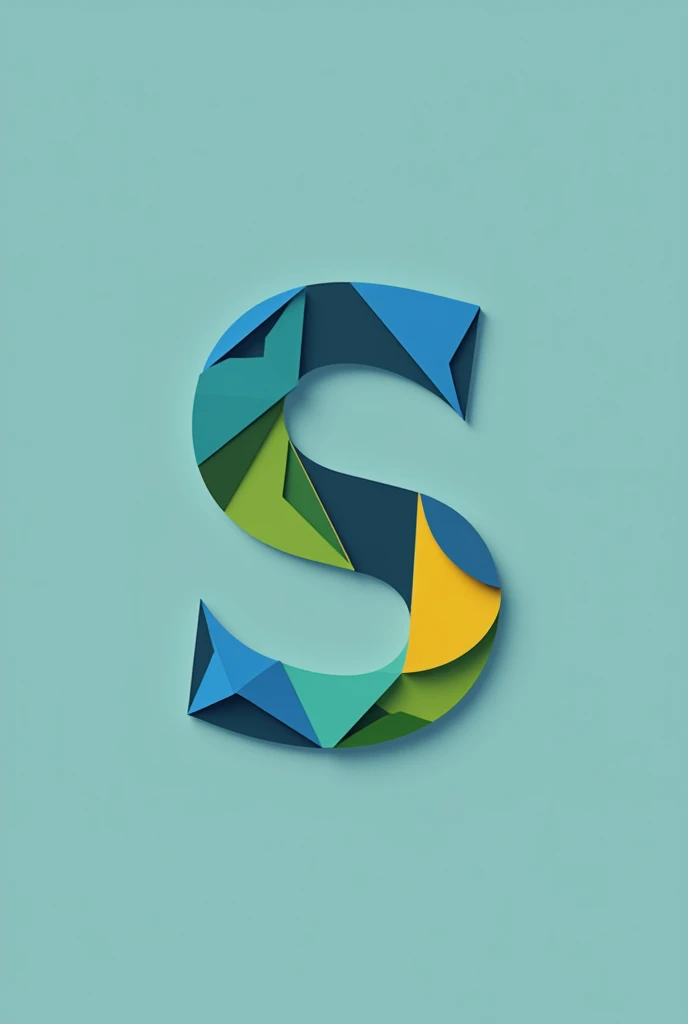 Make me a logo for a real estate company called sosteinnova because it seeks to be sustainable and innovative., I want a logo that contains the blue, green, yellow and grey and the logo matches the letter S