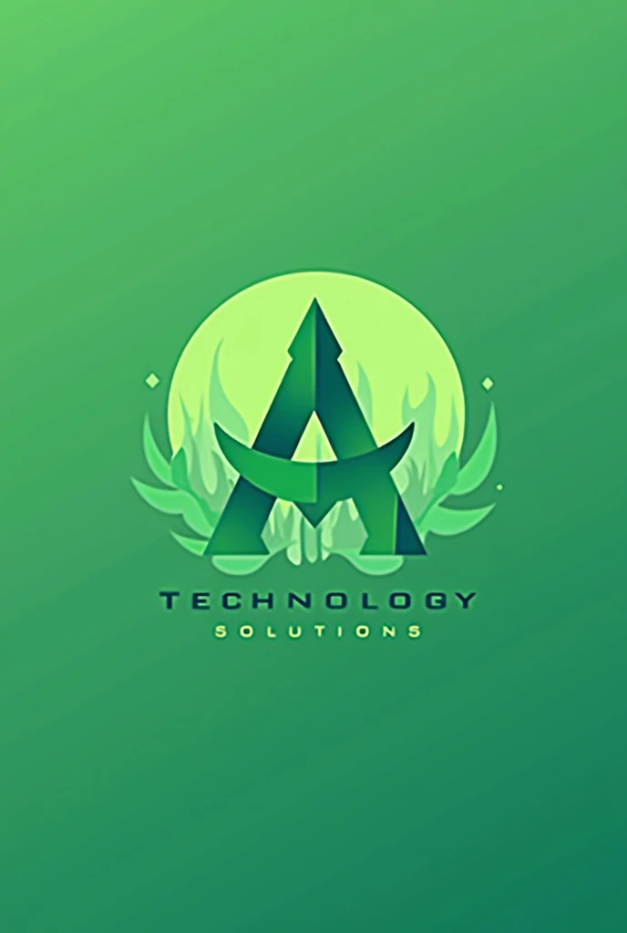 Logo type for software company with the name ALSTI TECHNOLOGY SOLUTIONS. Using shades of green in logo design. Refer to Freemasonry by mentioning the flaming sword
