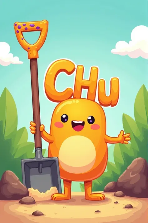 An image that says Chu with a shovel next to it