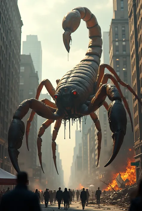 Giant scorpion destroys new york city