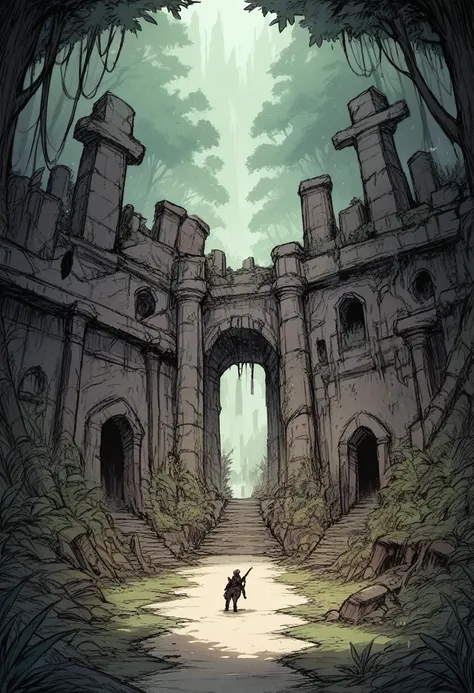 ruins, forest