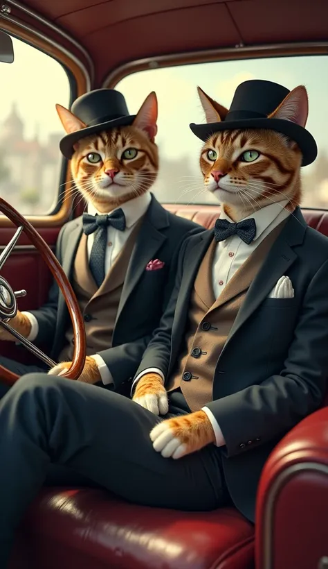  Two Cats  As a gentleman  In Cars