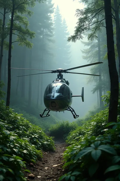 Helicopter found mysteriously brand new on the forest 