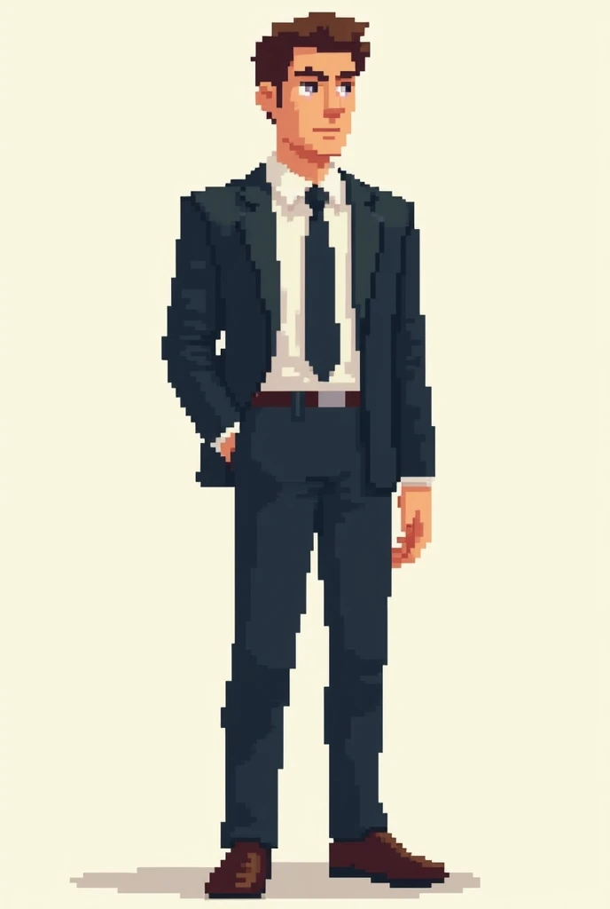 A pixilart character dressed in a suit More like a 2D person