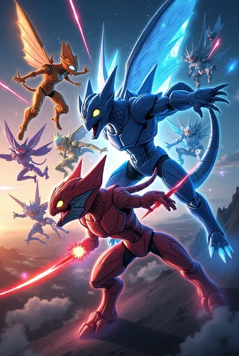 A poster for the Digimon anime, monster battle

