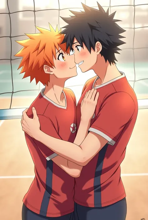 Quiero que generes a Hinata shoyo besando a atsumu miya plis🥰 y porsiacaso es de Haikyuu 