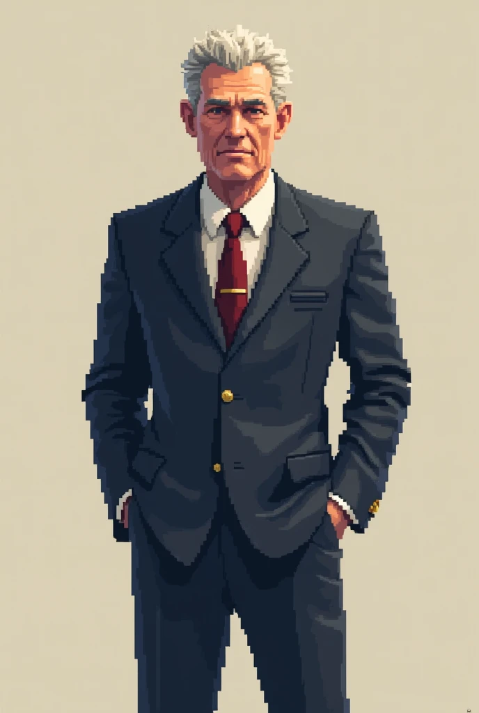 A pixilart character dressed in a suit Older Not so old Less old 