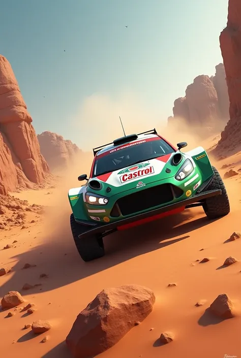 Rally car, Castrol, desert