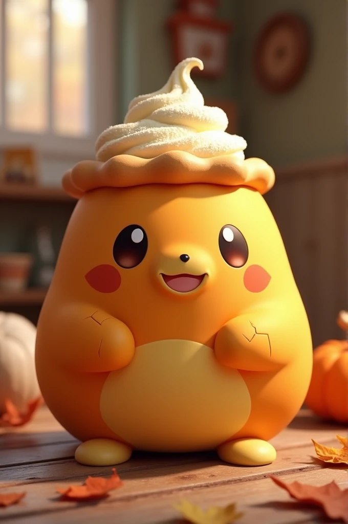 
Make a Pokémon that looks like a slice of pumpkin pie