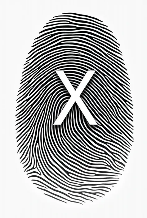 create a fingerprint with an xx representing the 20th century in the middle
