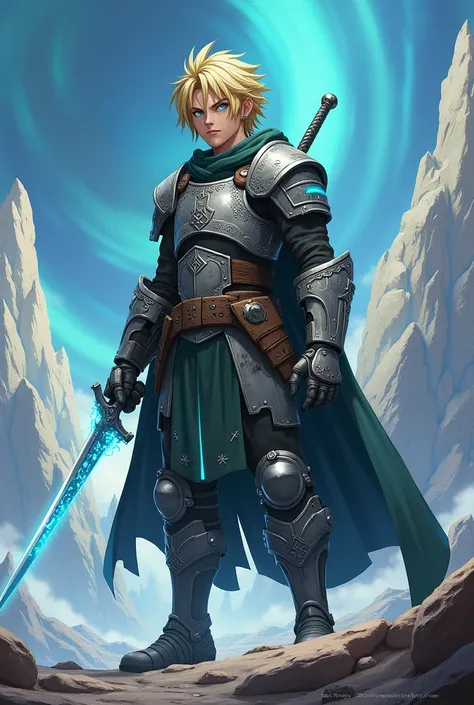 Jaune Arc from RWBY reimagined as a young Space Viking wielding a Power Sword