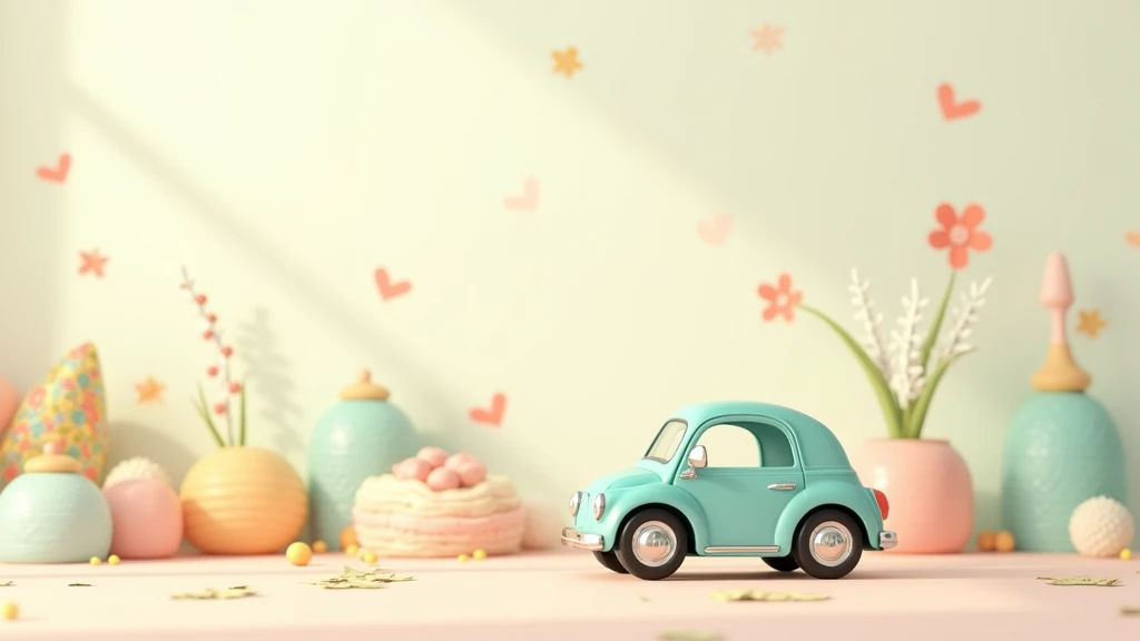 cute background of a toy car print, pastel colors 8k   -upscale