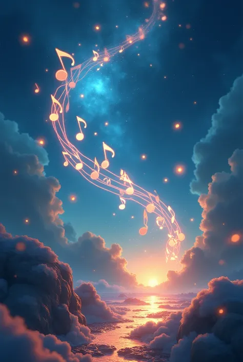 flying musical notes