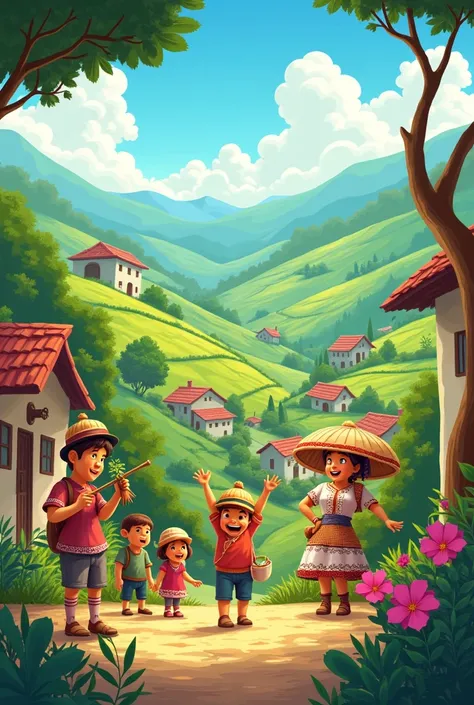 Cartoon alluding to Boyacá, colombia