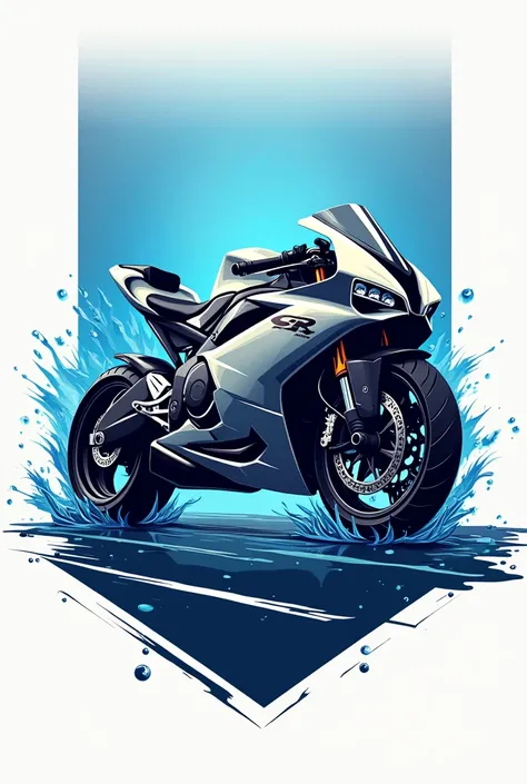 Car wash logo featuring a motorcycle 