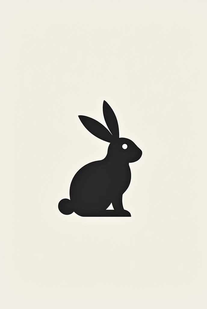 Minimalist and abstract logo of a rabbit 