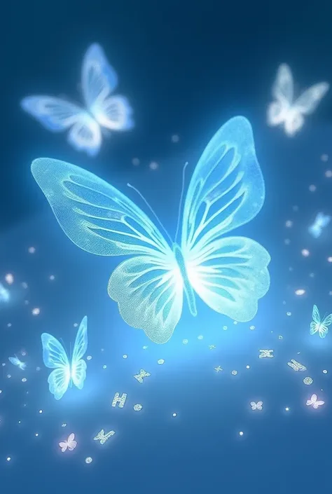 Kポップライトスティック水色のFairy Wingsの形、Butterfly and Fairy letters、With glitter、Light blue light、Fairy Wings ((lightstick))((Penlight))