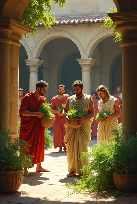 Ancient Romans using fennel 