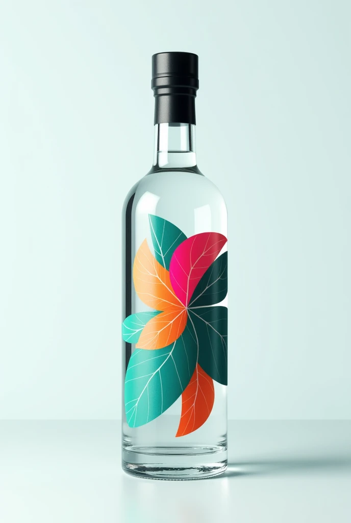 colorful labels for clear liquors 

