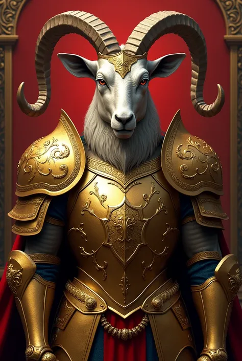 Coat of Arms with Goat in Golden Armor 