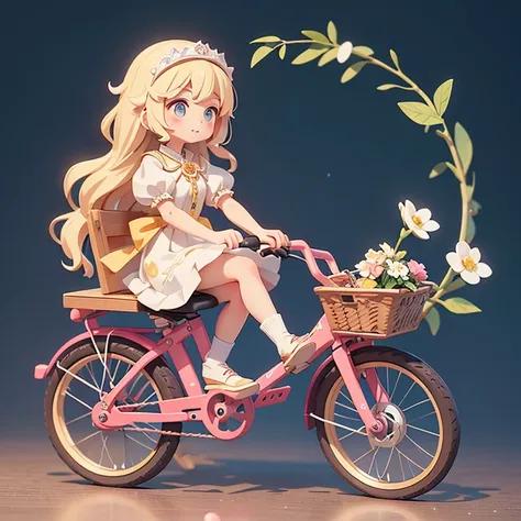 bicycle　Speed　Anime-inspired design　Best Quality、masterpiece、Figures、Very delicate and beautiful、wonderful、細部までこだわったmasterpiece、charm　Fantasy
