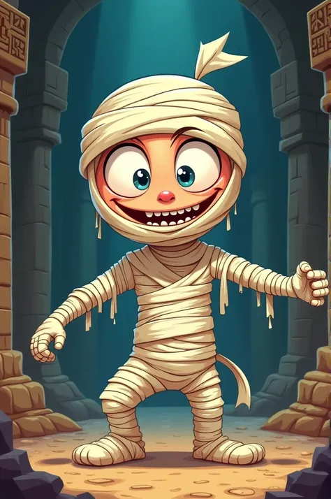 Make a cartoon mummy 