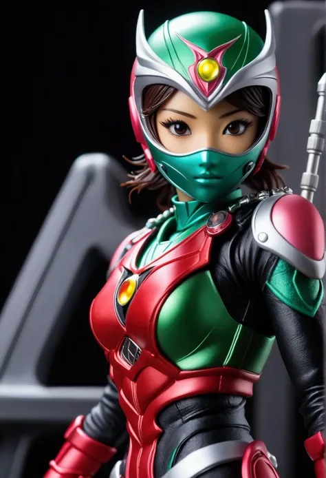 
Miniature photography with female Kamen Rider toys as the theme