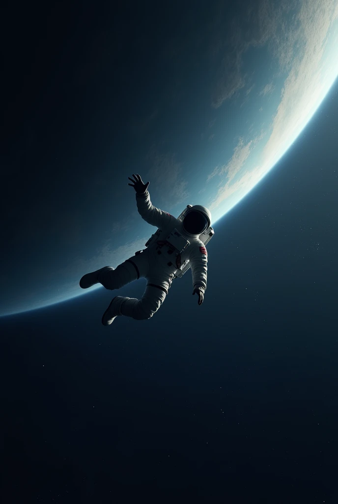 Person falling backwards towards earth 
