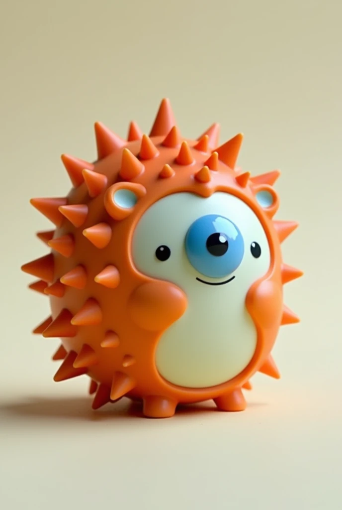 A rubber hedgehog-shaped yo-yo a toy yo-yo a blue eye