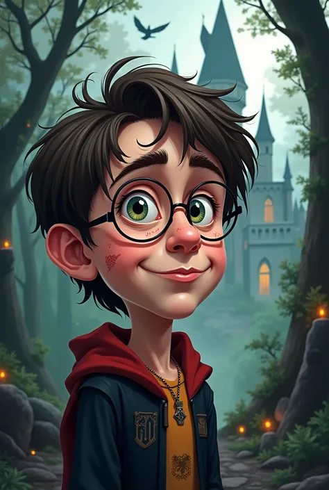 Crie uma caricatura de Harry Potter 