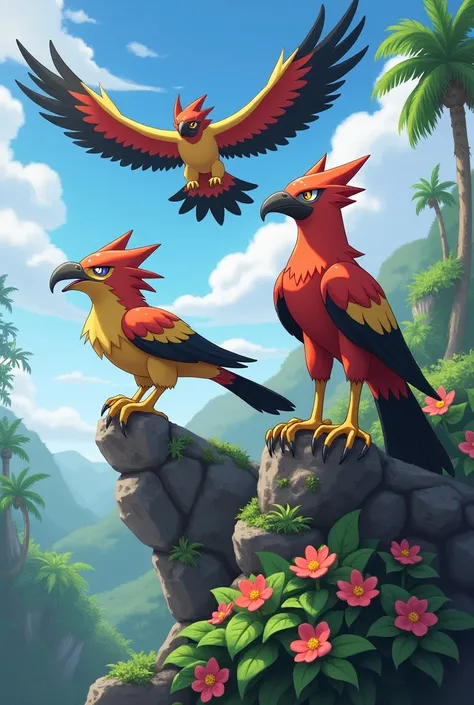 3 Pokémon inspired by the caracara bird 
