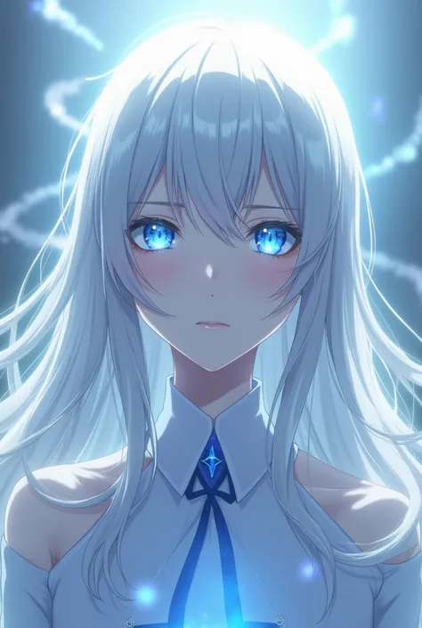 Sylphy from the anime Mushoku Tensei but with blue eyes 