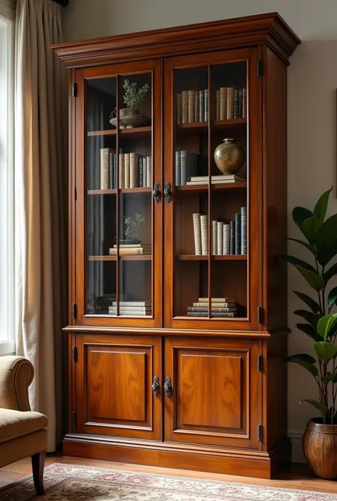 Bookcase with glass door