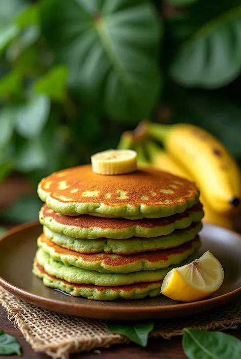 
I need packaging in Portuguese for green banana pancakes for the Brazilian public