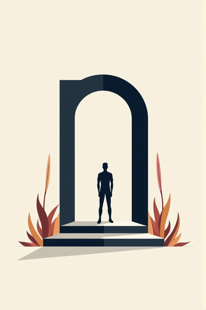 A pictogram of a person at a gate 