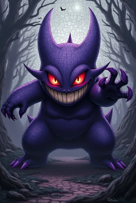 crea un mossaico del pokemon gengar 