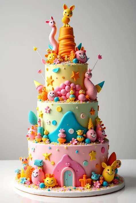 Photo of colorful cake for children&#39;s day