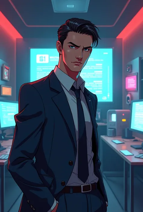 retro-anime-art-style-man-corporate-2 computer genius