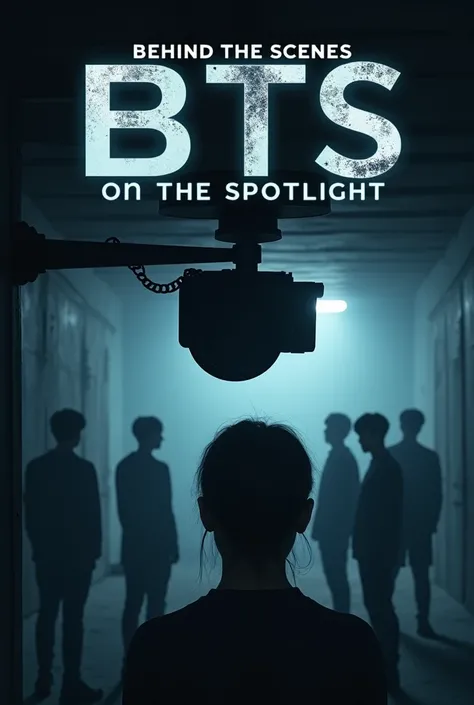 
I want an image for the cover of my book "Behind the Scenes: BTS in the spotlight", a romantic drama about a reality show with BTS. The story revolves around a BTS hater who is forced to live with them in a house where cameras watch them 24 hours a day..
...