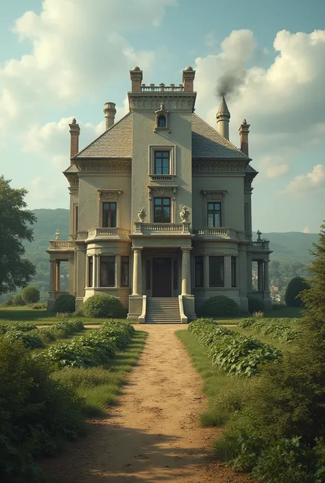 Two rivals, a rich man and a poor man, compete in the construction of a simple country house, but the house in the center of the two men 


