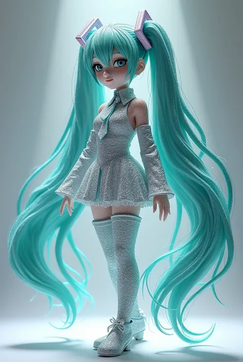 hatsune miku, made of diamond, anime