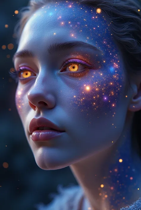 ye - yeah, Aelora&#39;s face can also be represented in a cosmic way, further reflecting his divinity and connection to the universe. Here is a more detailed description of what this would look like:

Aelora&#39;s Cosmic Face 1. Star Skin: Aelora&#39;s ski...