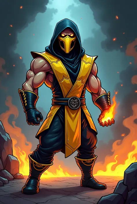 Scorpion mortal Kombat, cartoon