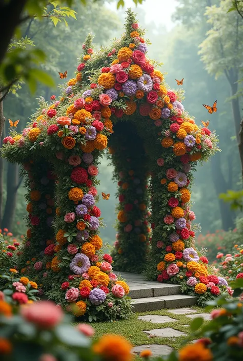 tabernacle made of flowers


