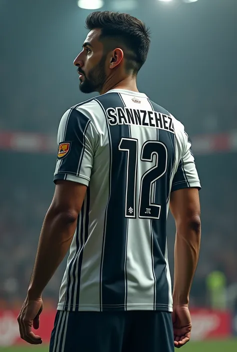 Jorge Sánchez with the Juventus shirt with the number 12 on his back 