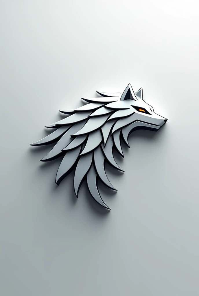 Silver type wolf logo with divisions
