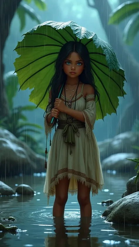 best quality,A high resolution,ultra-detailed,actual),Indian girl in rain, More detailed 8K. unreal engine: 1.4, HD, best quality: 1.4, photorealistic: 1.4, skin texture: 1.4, masterpiece: 1.8, rough work, best quality, object Object], (Features Detailed f...