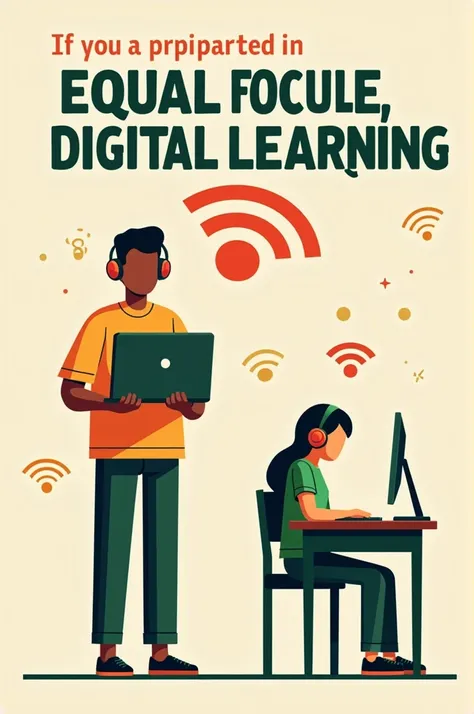 The poster has a bold and striking appearance, designed to immediately grab attention. At the top, in large, bold red letters, the title reads, "Say NO to Digital-Only Learning!" Beneath this, a visual comparison dominates the center: on one side, there is...