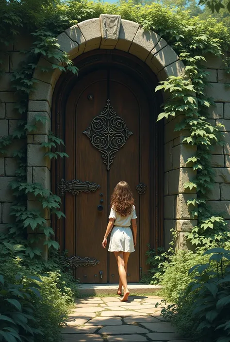 she found an ornate, hidden door